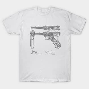 Gun Design Vintage Patent Hand Drawing T-Shirt